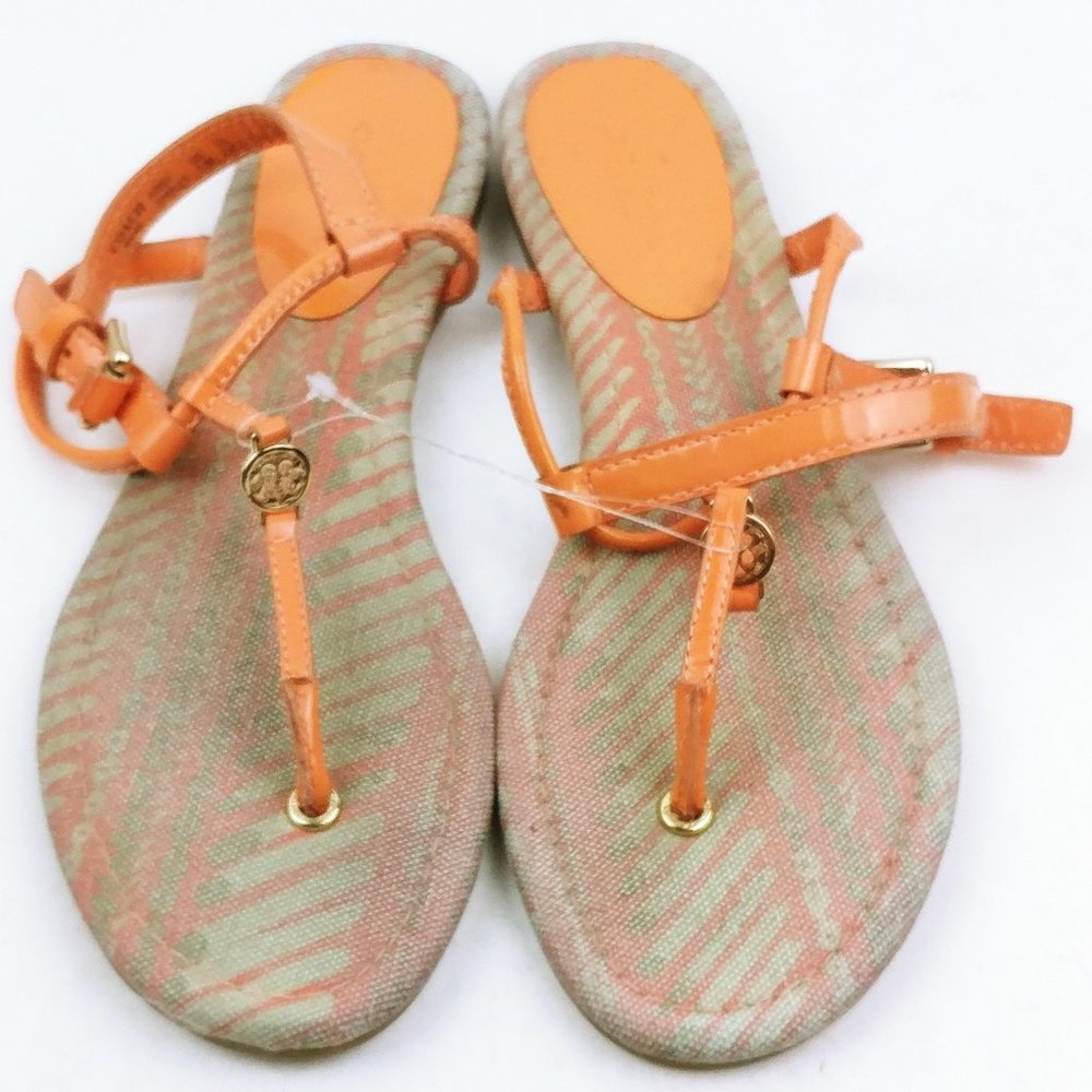Coach Women's Orange "Shirley" Sandals Size us 7.5B (Posh235)